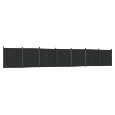 vidaXL Panel de valla WPC gris 1218x186 cm