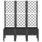 vidaXL Jardinera con enrejado PP negro 120x40x142 cm vidaXL Jardinera con enrejado PP negro 120x40x142 cm