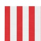 vidaXL Tela de repuesto de toldo rayas rojas y blancas 3,5x2,5 m