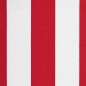 vidaXL Tela de repuesto de toldo rayas rojas y blancas 3,5x2,5 m