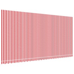 vidaXL Tela de repuesto de toldo rayas rojas y blancas 6x3 m