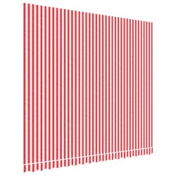 vidaXL Tela de repuesto de toldo rayas rojas y blancas 4x3,5 m