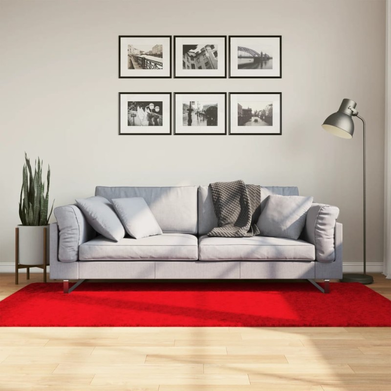 vidaXL Alfombra de pelo corto OVIEDO rojo 100x200 cm vidaXL Alfombra de pelo corto OVIEDO rojo 100x200 cm