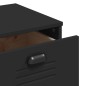 vidaXL Aparador alto VIKEN madera maciza de pino negro 80x40x190 cm
