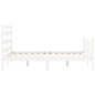 vidaXL Estructura de cama con cabecero madera maciza blanco 140x190 cm vidaXL Estructura de cama con cabecero madera maciza blanco 140x190 cm