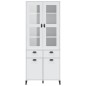 vidaXL Aparador alto VIKEN madera maciza de pino blanco 80x40x190 cm vidaXL Aparador alto VIKEN madera maciza de pino blanco 80x40x190 cm