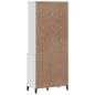 vidaXL Aparador alto VIKEN madera maciza de pino blanco 80x40x190 cm vidaXL Aparador alto VIKEN madera maciza de pino blanco 80x40x190 cm