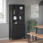 vidaXL Aparador alto VIKEN madera maciza de pino negro 80x40x190 cm vidaXL Aparador alto VIKEN madera maciza de pino negro 80x40x190 cm