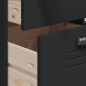 vidaXL Aparador alto VIKEN madera maciza de pino negro 80x40x190 cm vidaXL Aparador alto VIKEN madera maciza de pino negro 80x40x190 cm