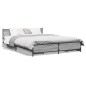 vidaXL Cama con cajones madera ingeniería gris Sonoma 120x200 cm vidaXL Cama con cajones madera ingeniería gris Sonoma 120x200 cm