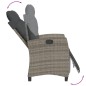 vidaXL Set comedor de jardín 5 piezas con cojines ratán sintético gris vidaXL Set comedor de jardín 5 piezas con cojines ratán sintético gris