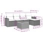 vidaXL Set de sofás de jardín 6 piezas y cojines ratán sintético negro vidaXL Set de sofás de jardín 6 piezas y cojines ratán sintético negro