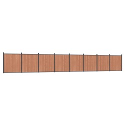 vidaXL Panel de valla WPC marrón 1391x186 cm