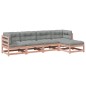 vidaXL Set de sofás jardín 5 pzas con cojines madera abeto Douglas vidaXL Set de sofás jardín 5 pzas con cojines madera abeto Douglas