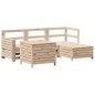 vidaXL Juego de sofás de jardín 5 piezas madera maciza de pino vidaXL Juego de sofás de jardín 5 piezas madera maciza de pino