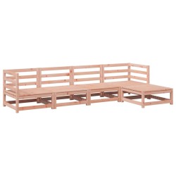 vidaXL Juego de sofás de jardín 5 pzas madera maciza de abeto Douglas