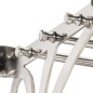 vidaXL Soporte de equipaje con perchas y espejo de pared aluminio vidaXL Soporte de equipaje con perchas y espejo de pared aluminio