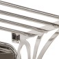 vidaXL Soporte de equipaje con perchas y espejo de pared aluminio vidaXL Soporte de equipaje con perchas y espejo de pared aluminio