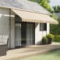 vidaXL Tela de repuesto de toldo rayas de colores 4x3 m