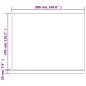 vidaXL Tela de repuesto de toldo rayas de colores 4x3 m