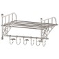 vidaXL Soporte de equipaje con perchas de pared aluminio vidaXL Soporte de equipaje con perchas de pared aluminio