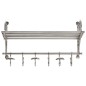 vidaXL Soporte de equipaje con perchas de pared aluminio vidaXL Soporte de equipaje con perchas de pared aluminio