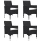 vidaXL Juego de comedor de jardín de 7 piezas negro vidaXL Juego de comedor de jardín de 7 piezas negro
