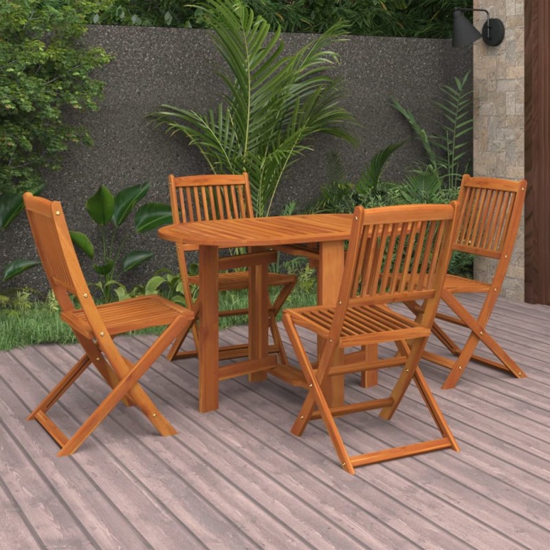 vidaXL Comedor de jardín 5 piezas madera maciza de acacia vidaXL Comedor de jardín 5 piezas madera maciza de acacia