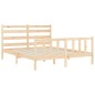vidaXL Estructura de cama de matrimonio con cabecero madera maciza vidaXL Estructura de cama de matrimonio con cabecero madera maciza