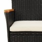 vidaXL Set de comedor jardín 11 pzas con cojines ratán sintético negro vidaXL Set de comedor jardín 11 pzas con cojines ratán sintético negro