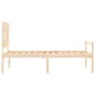 vidaXL Cama para personas mayores con cabecero madera maciza 90x200 cm vidaXL Cama para personas mayores con cabecero madera maciza 90x200 cm