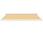 vidaXL Toldo retráctil aluminio y tela blanco y amarillo 3x2,5 m vidaXL Toldo retráctil aluminio y tela blanco y amarillo 3x2,5 m