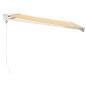 vidaXL Toldo retráctil aluminio y tela blanco y amarillo 3x2,5 m vidaXL Toldo retráctil aluminio y tela blanco y amarillo 3x2,5 m