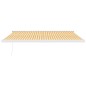 vidaXL Toldo retráctil aluminio y tela amarillo y blanco 4x3 m vidaXL Toldo retráctil aluminio y tela amarillo y blanco 4x3 m