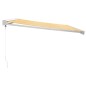 vidaXL Toldo retráctil aluminio y tela amarillo y blanco 4x3 m vidaXL Toldo retráctil aluminio y tela amarillo y blanco 4x3 m
