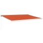 vidaXL Toldo retráctil aluminio y tela naranja y marrón 4,5x3 m vidaXL Toldo retráctil aluminio y tela naranja y marrón 4,5x3 m