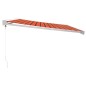 vidaXL Toldo retráctil aluminio y tela naranja y marrón 4,5x3 m vidaXL Toldo retráctil aluminio y tela naranja y marrón 4,5x3 m