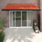 vidaXL Toldo retráctil aluminio y tela naranja y marrón 3,5x2,5 m vidaXL Toldo retráctil aluminio y tela naranja y marrón 3,5x2,5 m