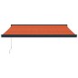 vidaXL Toldo retráctil aluminio y tela naranja y marrón 3,5x2,5 m vidaXL Toldo retráctil aluminio y tela naranja y marrón 3,5x2,5 m