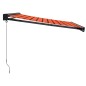 vidaXL Toldo retráctil aluminio y tela naranja y marrón 3,5x2,5 m vidaXL Toldo retráctil aluminio y tela naranja y marrón 3,5x2,5 m