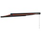 vidaXL Toldo retráctil aluminio y tela naranja y marrón 3,5x2,5 m vidaXL Toldo retráctil aluminio y tela naranja y marrón 3,5x2,5 m