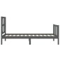 vidaXL Estructura de cama con cabecero madera maciza gris 100x200 cm vidaXL Estructura de cama con cabecero madera maciza gris 100x200 cm