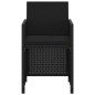 vidaXL Set de comedor de jardín 3 pzas y cojines ratán sintético negro vidaXL Set de comedor de jardín 3 pzas y cojines ratán sintético negro