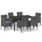 vidaXL Set de muebles jardín 7 pzas con cojines ratán sintético gris vidaXL Set de muebles jardín 7 pzas con cojines ratán sintético gris