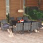 vidaXL Set de muebles jardín 9 pzas con cojines ratán sintético gris vidaXL Set de muebles jardín 9 pzas con cojines ratán sintético gris