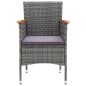 vidaXL Set de muebles jardín 9 pzas con cojines ratán sintético gris vidaXL Set de muebles jardín 9 pzas con cojines ratán sintético gris