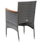 vidaXL Set de muebles jardín 9 pzas con cojines ratán sintético gris vidaXL Set de muebles jardín 9 pzas con cojines ratán sintético gris