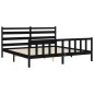 vidaXL Estructura de cama con cabecero madera maciza negro 180x200 cm vidaXL Estructura de cama con cabecero madera maciza negro 180x200 cm