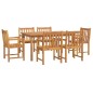 vidaXL Juego de comedor para jardín 7 piezas madera maciza acacia
