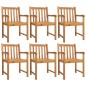 vidaXL Juego de comedor para jardín 7 piezas madera maciza acacia